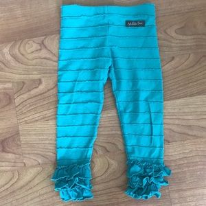 Matilda Jane Ruffle teal Leggings